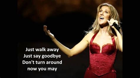 Céline Dion – Just Walk Away Lyrics 